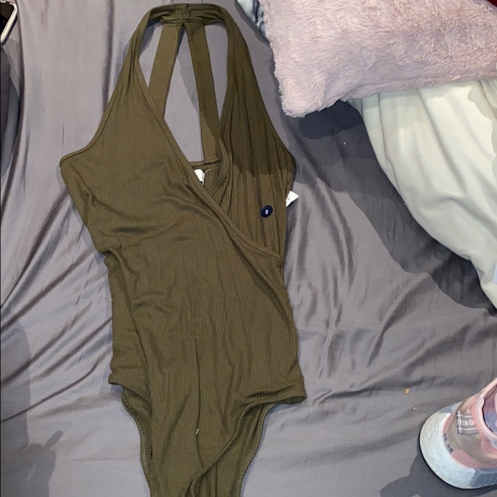 Dark Green Bodysuit with cute back